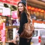 Women’s PU Leather Backpack - Stylish Dual Shoulder Bag - Image 2