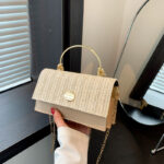 Women’s PU Leather Top Handle Bag – Braided Fashion Handbag - Image 2